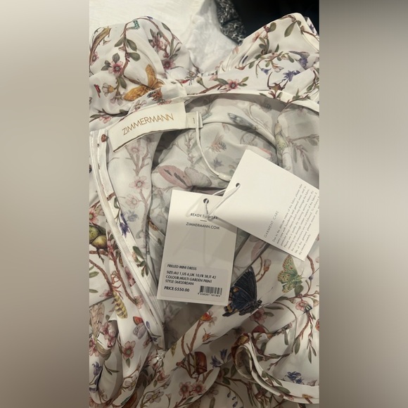 Zimmermann Frilled Butterfly Mini Dress - Picture 2 of 10
